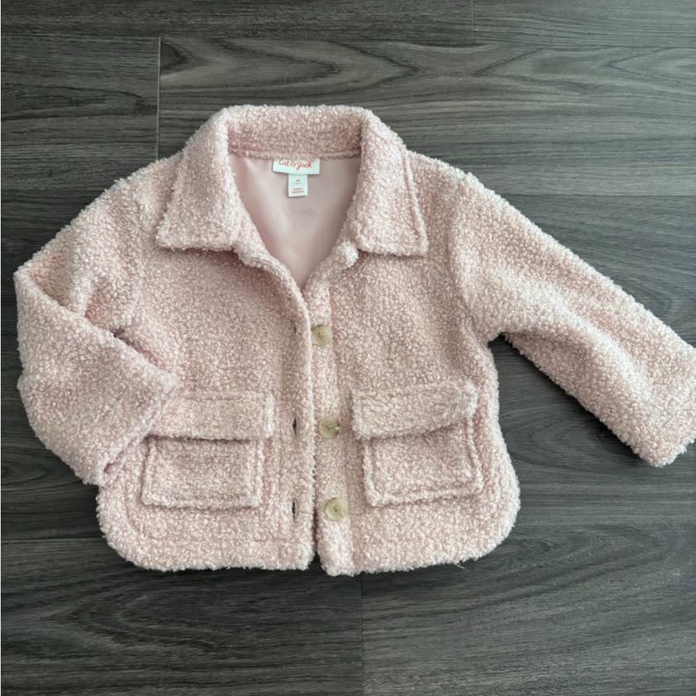 Cat & Jack Light Pink Kids Sherpa Jacket